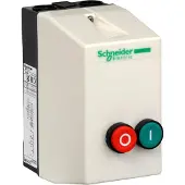 Schneider Electric Moottorikäynnistin kotelossa ilman lämpörelettä, käynnistys (vihreä) pysäytys (punainen), 4KW, 400V AC, 9A AC33-napaan , ohjausjännite 230V AC, IP65