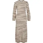 Vila Vialaina O-Neck L/S Ankle Knit Dress/Bfs - Beige - XS