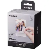 Canon SELPHY Color Ink/Label XC-60L -valokuvatarrat ja 3 mustekasettia