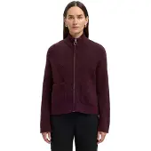 Selected Slwsia Ras Ls Knit Zipper Cardigan Noos - Burgundy - XXL