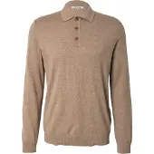 Only & Sons Onsloui Reg 12 Ls Mel Polo Knit Noos - Beige - M