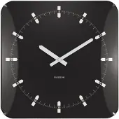 Karlsson Wall Clock Sucinto Dome Square White - Black - W35CM