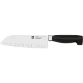Zwilling Four star santokuveitsi 18 cm Musta-ruostumaton teräs