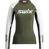 Swix Women’s RaceX Dry Long Sleeve Olive/ Agave Green Kerrasto yläosat XL