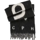 Copenhagen Studios Cph Shawl 13 Wool Mix Dark Brown/Blue - Black - ONE SIZE