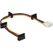 DeLOCK 0.4m, Molex 4p/4xSATA 15p, Molex (4-pin), 4 x SATA 15-pinninen, 0,4 m, Uros, Naaras, Suora (60142)