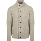Barbour Men's Elbow-Patch Cardigan New Stone Pitkähihaiset topit XL