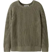 Name it Nkmvolly Ls Knit - Khaki green - 134-140