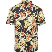 Superdry for man. M4010947A Navy Hawaiian print shirt (L), Casual, Modal, Short sleeve