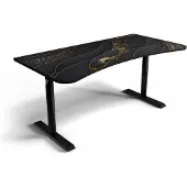 AROZZI Arena Gaming Desk - Black Gold -pelipöytä, musta/grafiikka