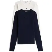 Tommy Hilfiger Tjw 2Pack Slim Essential Rib Ls - Navy - L