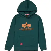 Alpha industries Collegepaita tummanvihreä / oranssi