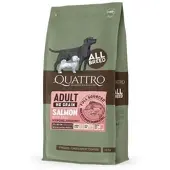 Quattro viljaton rehu kaikille aikuisten koirarotuille lohella ja krillillä, 12 kg