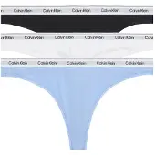 Calvin Klein Thong 3Pk - Blue - L