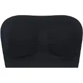 Bye Bra Soft Touch Seamless Tube Top - Black - XL