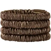 Lenoites Mulberry Silk Skinny Scrunchies Brown