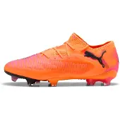 Puma Future 8 Ultimate Matala FG Hot Pursuit - Lämpöpalo/Musta/Pinkki - Nurmi (FG), koko 42