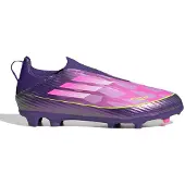 Adidas F50 League Laceless Fg/ag Lamine Yamal - Violetti/valkoinen/lucid Sitruuna Lapset, koko 28