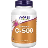 NOW,NOW Foods,NOW,NOW Foods C-vitamiini C-500 purutabletit, kirsikka - 100 kpl