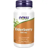 Now Elderberry, 500 mg, 60 VEG-kapselia