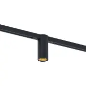 QAZQA Moderni kohdevalaisin musta kiskojärjestelmään 1-vaihe GU10 35mm - Slimline Nubee Honey