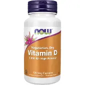 Now , Vegetarinen Kuiva Vitamin D, 1 000 IU, 120 Vegi kapselia