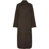 Weekday Long Oversized Wool-Blend Coat - Brown - XL