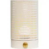 Dyberg Larsen Design-pöytävalaisin Mesh, himmennettävä, Valkoinen/opaali, Olohuone/ruokailutila, Metalli, Design