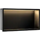 REA syvennykseen asennettava kylpyhuonehylly 30x60 black
