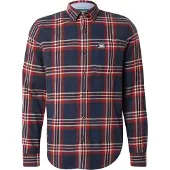 Superdry for man. M4011047A Lumberjack navy shirt (M), Casual, Cotton, Long sleeve