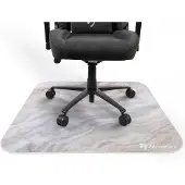 AROZZI ZONA Quattro Floor Pad, White Marble -tuolimatto, valkoinen / harmaa