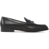 Ralph Lauren Wynnie Burnished Leather Loafer - Black - 41