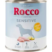 Rocco 6x800g Sensitive kana & peruna koiran märkäruoka