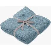 Vanilla Copenhagen Strikket Babytæppe - Misty Blue - Blue - 70X 100CM