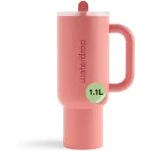 Waterdrop Explorer Tumbler ruostumaton tumbler-pullo ja pilli Pink 1 kpl