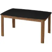 Skovby , SM107 Ruokapoyta 101x160-316-368 cm oljytty pahkinapuu - Musta nanolaminaatti.