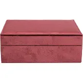 Dark Velvet Jewellery Box Large Maroon