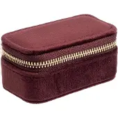 Dark Velvet Jewellery Box Micro Maroon
