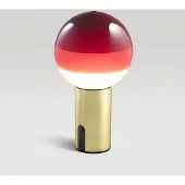 Marset Design-pöytävalaisin Dipping Light, himmennettävä, Punainen, Olohuone/ruokailutila, Lasi, Design