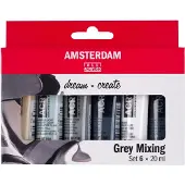 Amsterdam Standard Series acrylic paint gray mixing set | 6 x