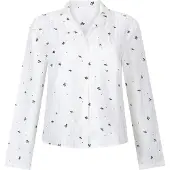 Hunkemoller Pyjamapaita kuusi / tummanpunainen / valkoinen