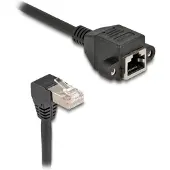 DeLOCK 80312, 2 m, Cat6a, S/FTP (S-STP), RJ-45, RJ-45, Musta