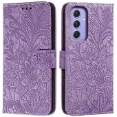 SKALO Samsung A17 Mandala Kukka Lompakkokotelo - Violetti