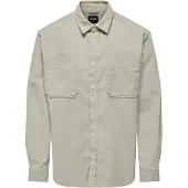Only & Sons Onsalp 2Pkt Washd Cord Ls Shirt Otl - Beige - XXL