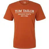 Tom Tailor Paita ruosteenruskea / valkoinen