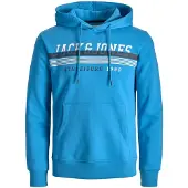 Jack & Jones Collegepaita 'Iron' marine / taivaansininen / valkoinen
