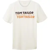 Tom Tailor Paita hiekka / oranssi / musta / offwhite