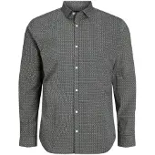 Jack & Jones Bckpool Stretch Long Sleeve Shirt Harmaa 2XL Mies