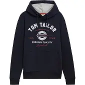 Tom Tailor Collegepaita marine / tummanpunainen / valkoinen