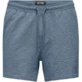 Only & Sons Onsted Life Solid Seersucker Swim Noos - Blue - XXL